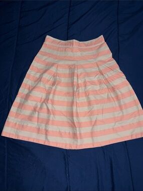 Corey Lynn Calter Pink & Light Grey Striped Circle Skirt